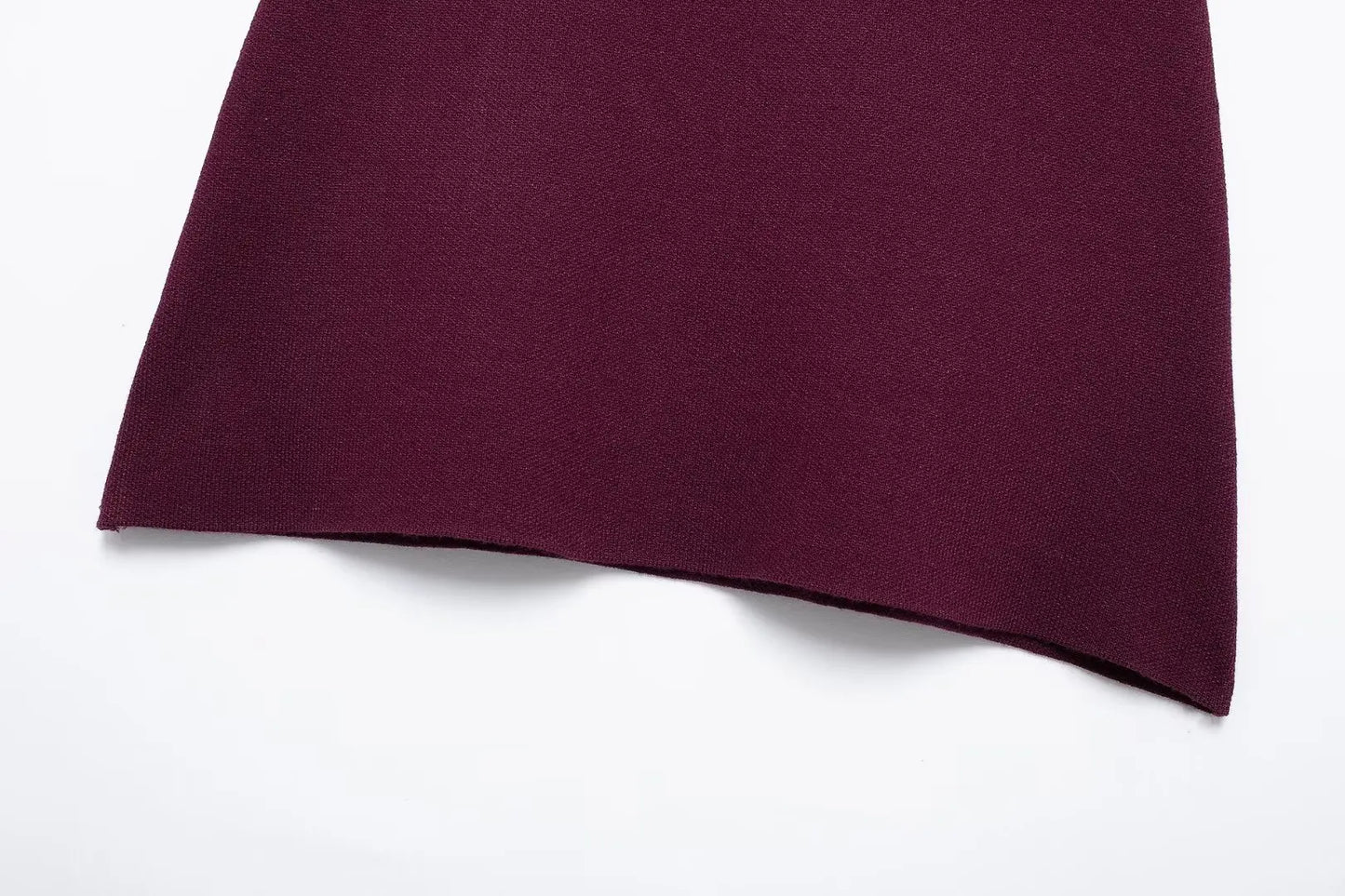 TRAFZA Women Elegant Knitted Coats Fashion Burgundy Red V-neck Slim Cardigan Autumn Office Lady Chic Solid Long Sleeve Outerwear