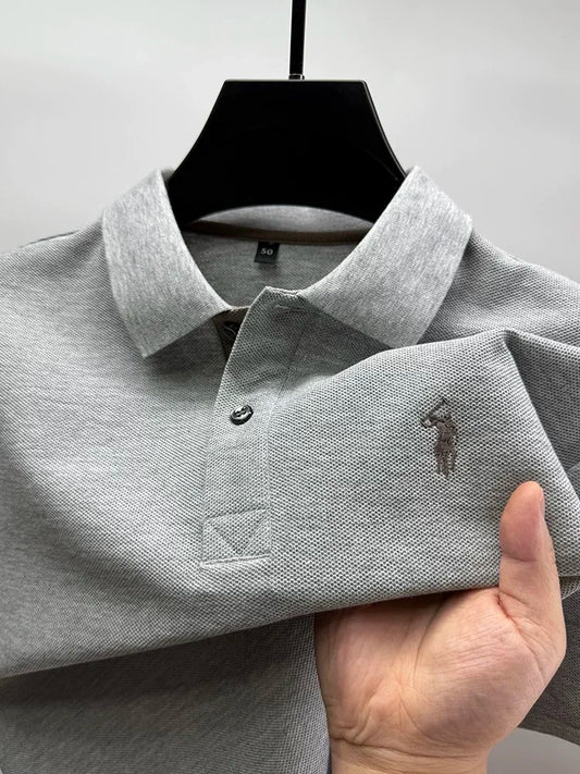 High end brand 100% cotton short sleeve polo shirt men's summer fashion designer new Paul pony embroidery casual golf T-shirt
