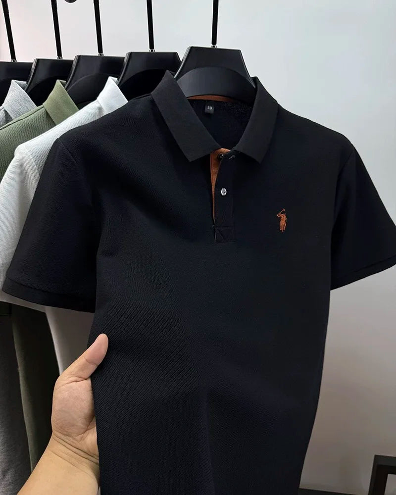 High end brand 100% cotton short sleeve polo shirt men's summer fashion designer new Paul pony embroidery casual golf T-shirt