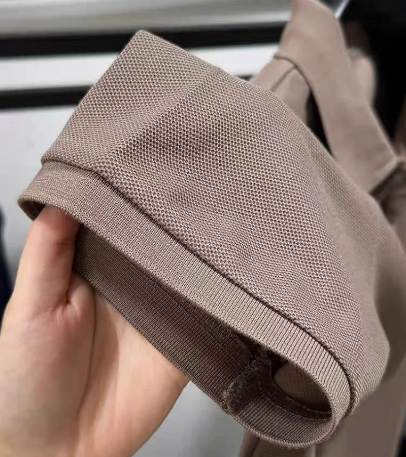100% pure cotton summer new high-quality men's shortsleeved business casual comfortable polo shirt exquisite embroidery T-shirt