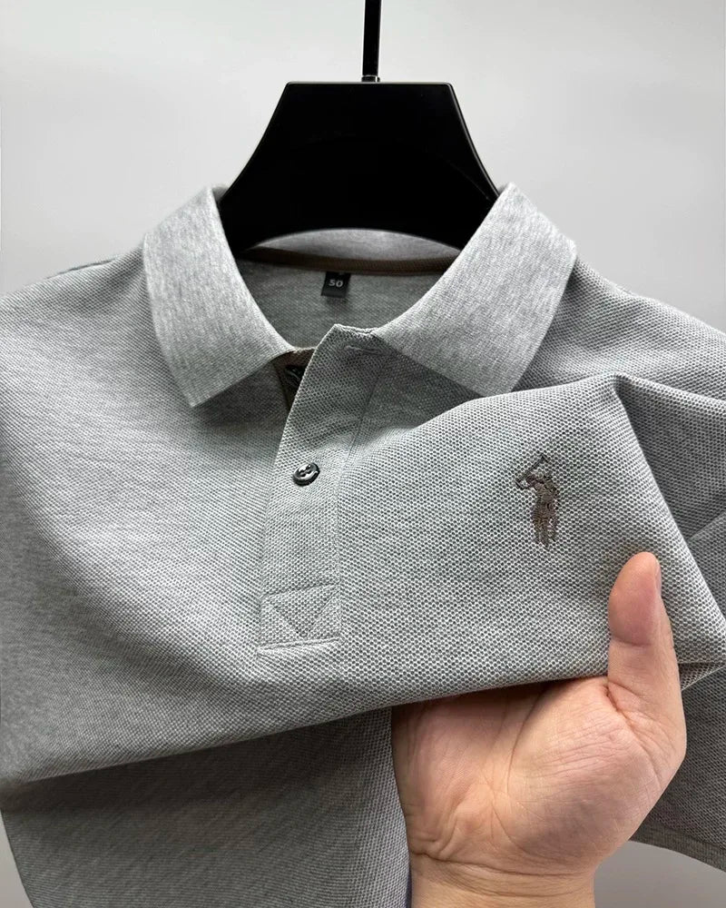High end brand 100% cotton short sleeve polo shirt men's summer fashion designer new Paul pony embroidery casual golf T-shirt