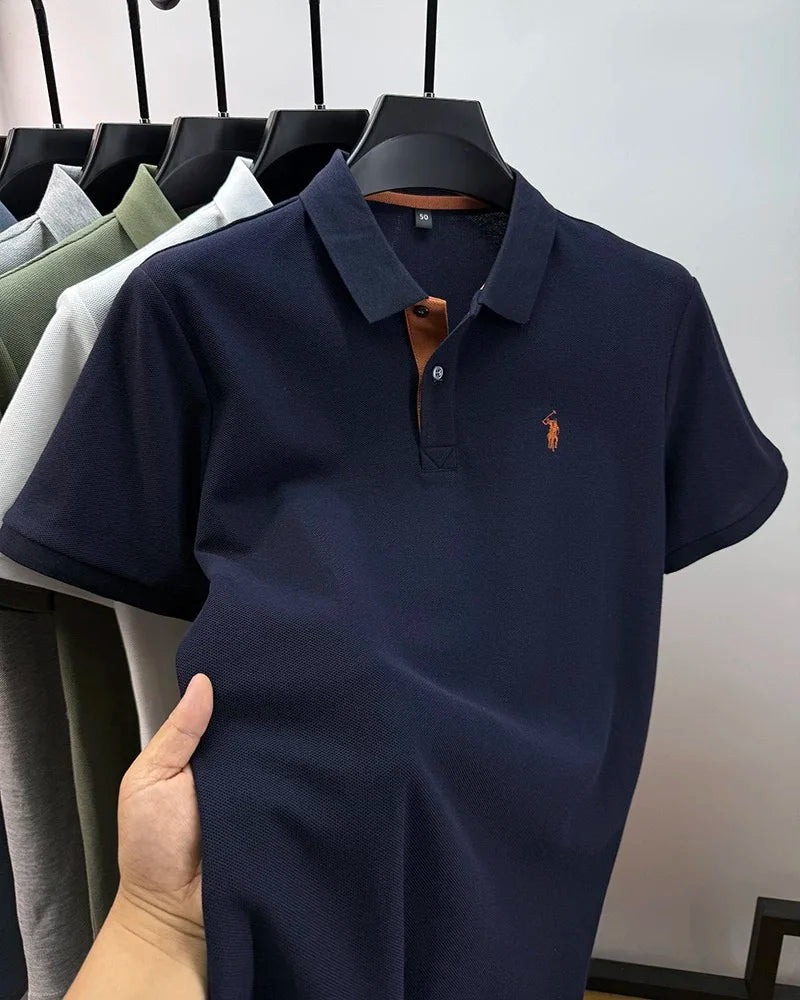 High end brand 100% cotton short sleeve polo shirt men's summer fashion designer new Paul pony embroidery casual golf T-shirt