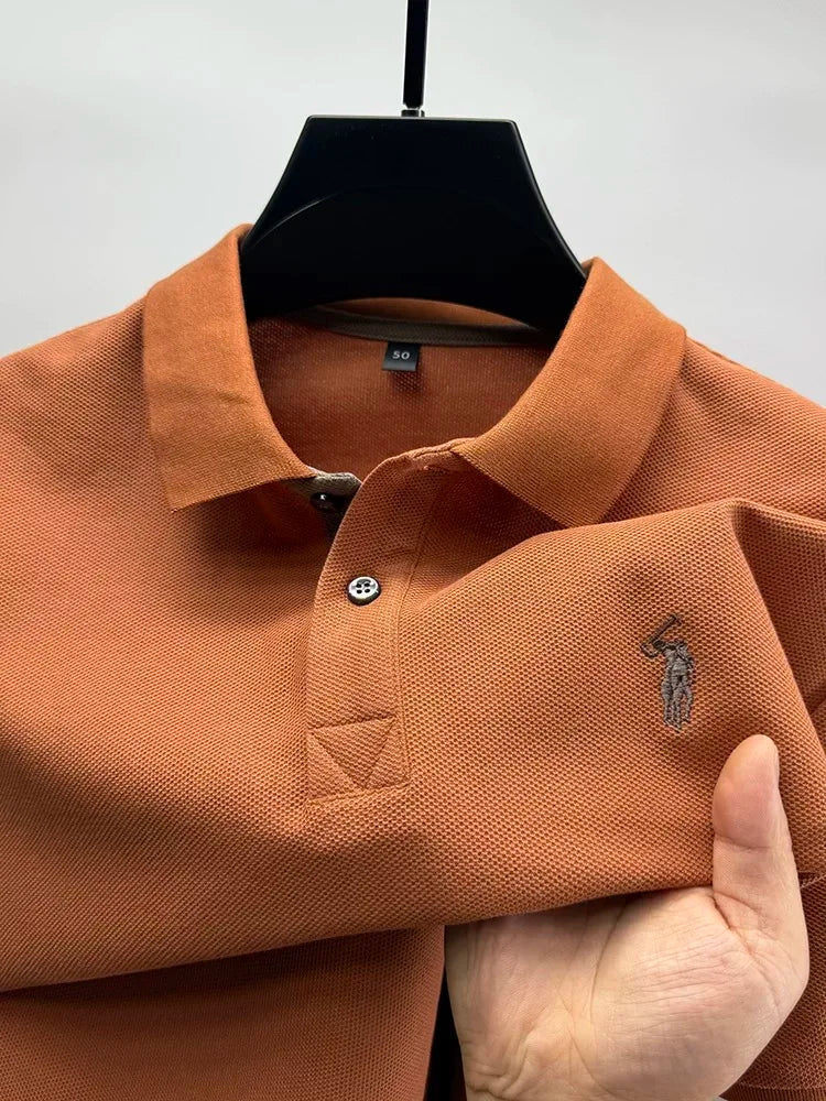 High end brand 100% cotton short sleeve polo shirt men's summer fashion designer new Paul pony embroidery casual golf T-shirt