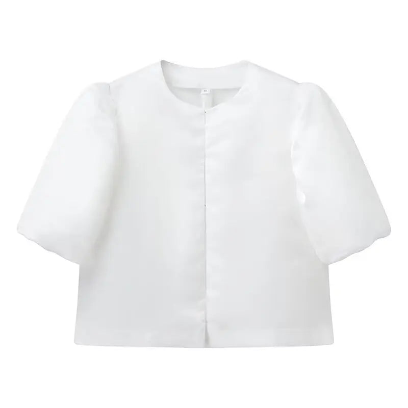Dress in elegance, crafted from premium fabric, featuring modern puff sleeves, impeccable finish, and a cut that flatters the feminine silhouette. Perfect for versatile combinations—from workwear to special occasions.