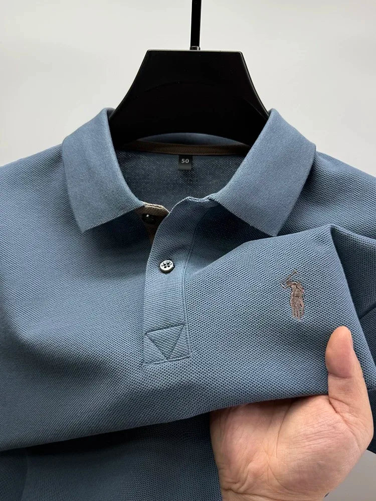 High end brand 100% cotton short sleeve polo shirt men's summer fashion designer new Paul pony embroidery casual golf T-shirt