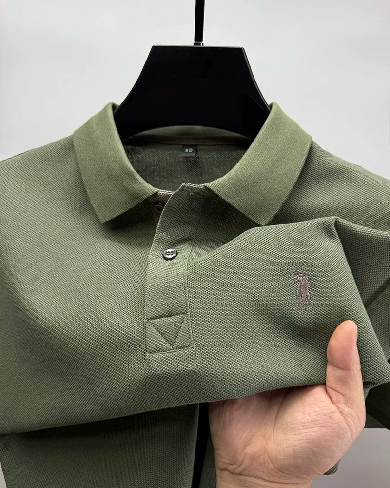 High end brand 100% cotton short sleeve polo shirt men's summer fashion designer new Paul pony embroidery casual golf T-shirt