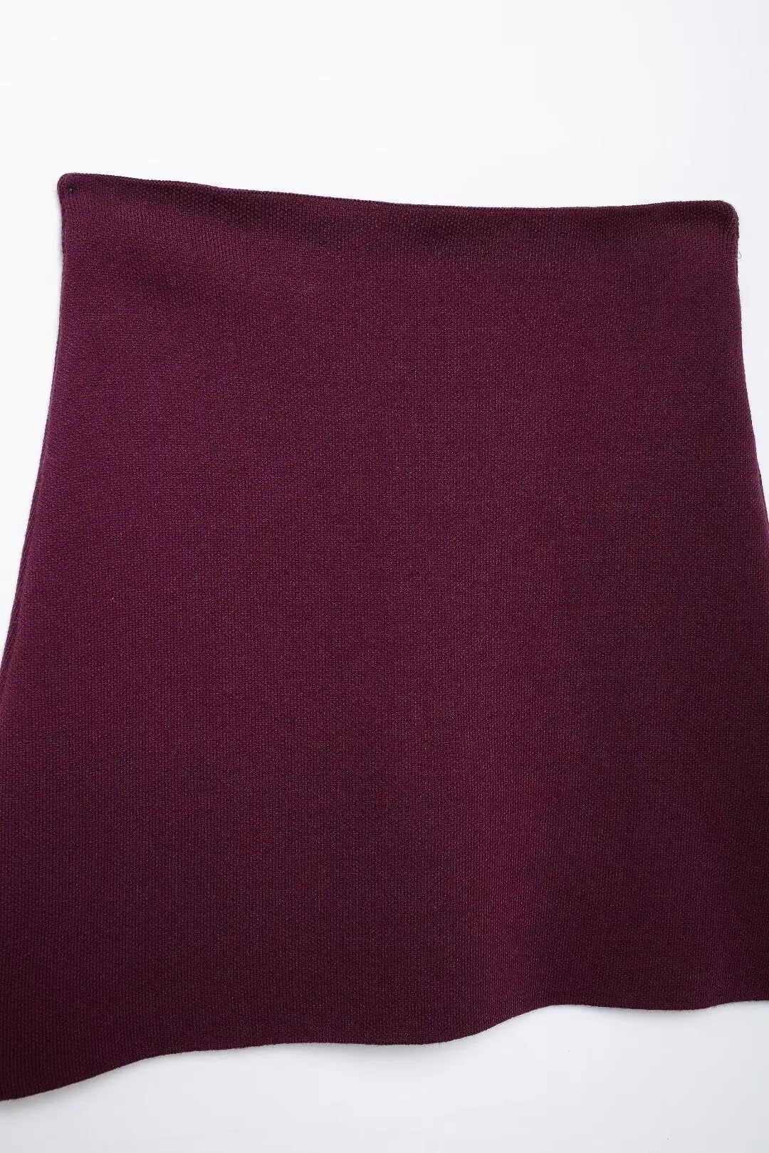 TRAFZA Women Elegant Knitted Coats Fashion Burgundy Red V-neck Slim Cardigan Autumn Office Lady Chic Solid Long Sleeve Outerwear
